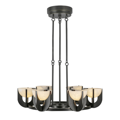 Colette LED Chandelier in Urban Bronze/Alabaster (452|CH362627UBARUNV)