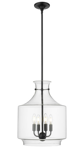 Mahannah Four Light Pendant in Matte Black (59|22804MB)