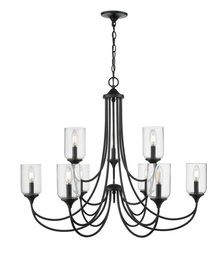 Waddingham Nine Light Chandelier in Matte Black (59|22409MB)