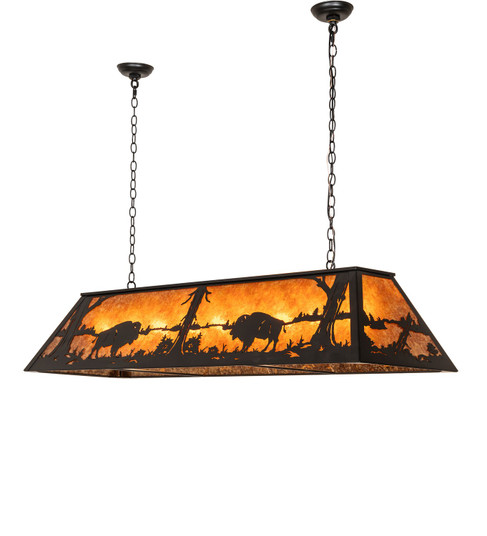 Buffalo At Lake Nine Light Pendant in Textured Black (57|278162)