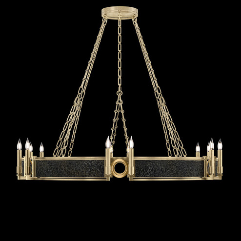 Mirage Chandelier in Soft Gold Leaf/Brass/Black Knight (48|100048513)