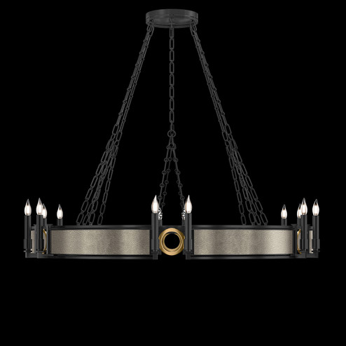Mirage 12 Light Chandelier in Black Iron/Brass/Coco (48|100048112)