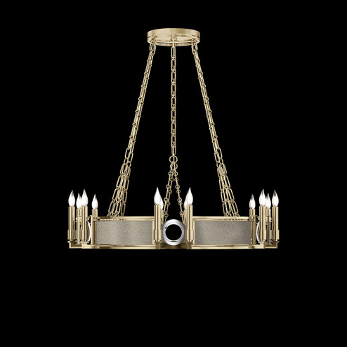 Mirage 12 Light Chandelier in Soft Gold Leaf/Nickel/Coco (48|100047522)