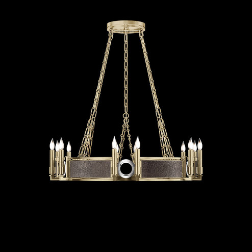 Mirage 12 Light Chandelier in Soft Gold Leaf/Nickel/Pebble (48|100047521)