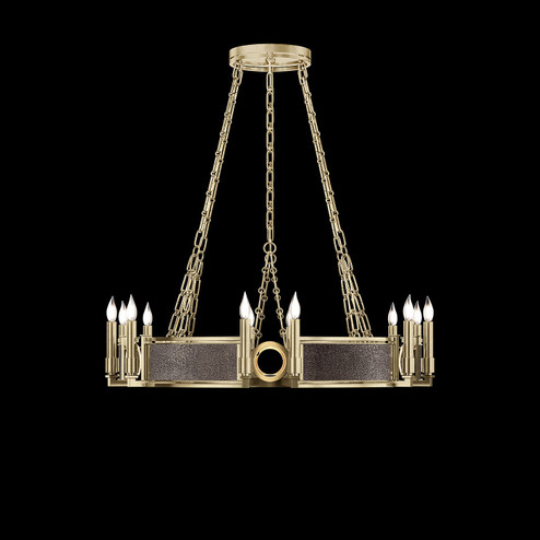 Mirage 12 Light Chandelier in Soft Gold Leaf/Brass/Pebble (48|100047511)