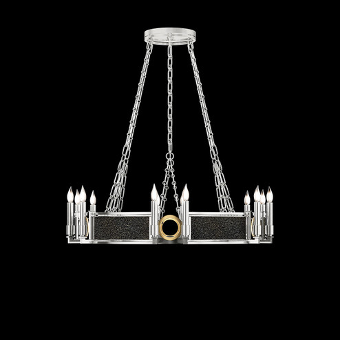 Mirage 12 Light Chandelier in Silver Leaf/Brass/Black Knight (48|100047413)