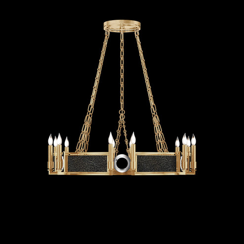 Mirage 12 Light Chandelier in Gold Leaf/Nickel/Black Knight (48|100047323)