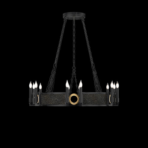 Mirage 12 Light Chandelier in Black Iron/Brass/Black Knight (48|100047113)