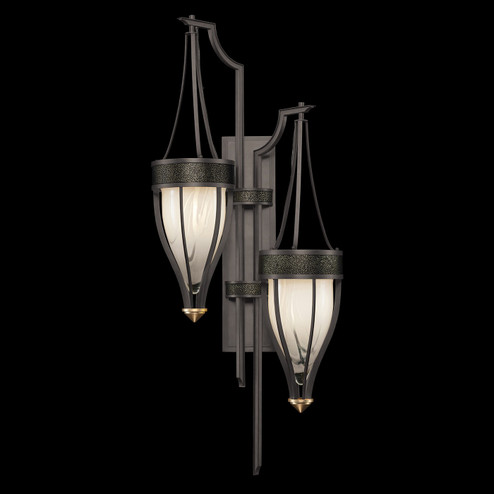 Mirage Two Light Wall Sconce in Midnight Steel/Brass/Black Knight (48|100046713)