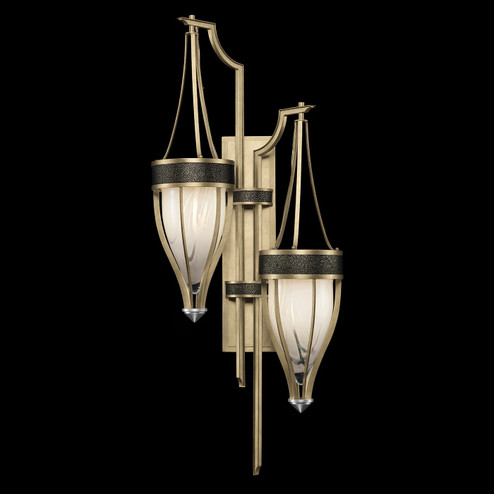 Mirage Two Light Wall Sconce in Soft Gold Leaf/Nickel/Black Knight (48|100046523)