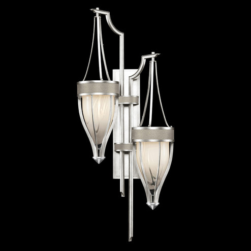 Mirage Two Light Wall Sconce in Silver Leaf/Nickel/Coco (48|100046422)