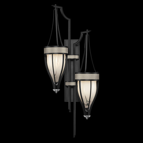 Mirage Two Light Wall Sconce in Black Iron/Nickel/Coco (48|100046122)