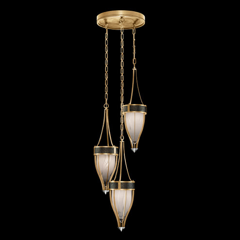 Mirage Three Light Pendant in Gold Leaf/Nickel/Black Knight (48|100044323)