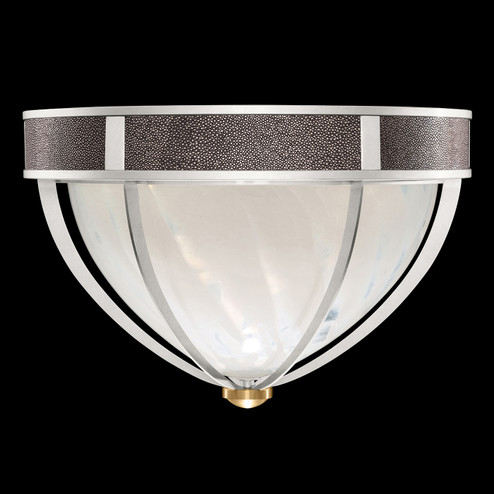 Mirage Three Light Flush Mount in Silver Leaf/Brass/Pebble (48|100042411)