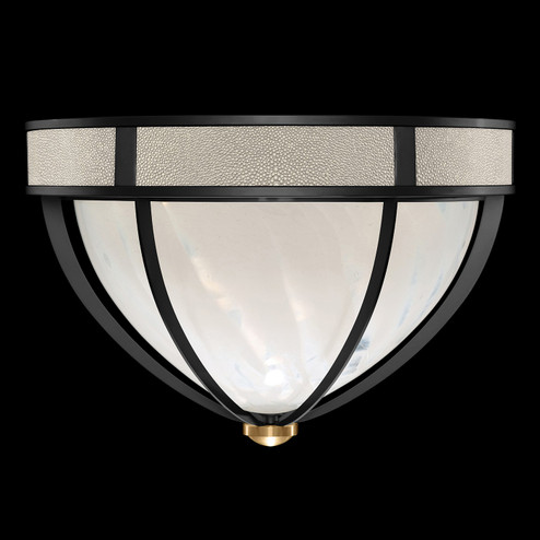 Mirage Three Light Flush Mount in Black Iron/Brass/Coco (48|100042112)