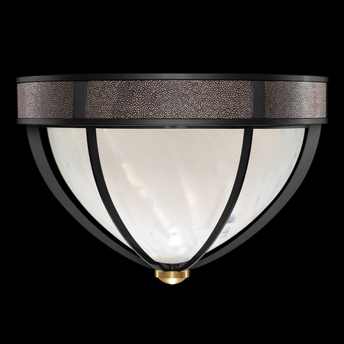 Mirage Three Light Flush Mount in Black Iron/Brass/Pebble (48|100042111)