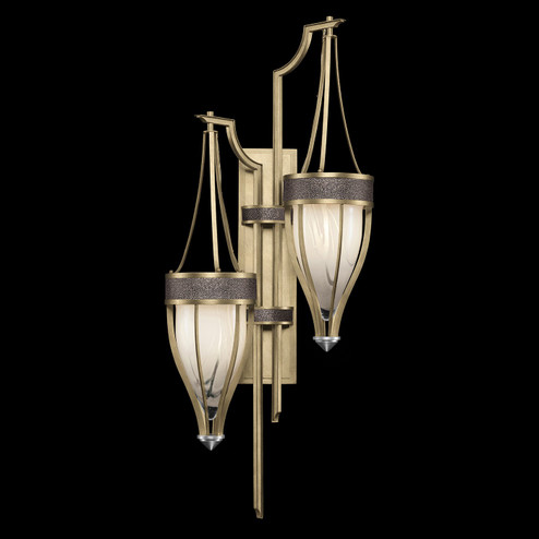 Mirage Two Light Wall Sconce in Soft Gold Leaf/Nickel/Pebble (48|100041521)
