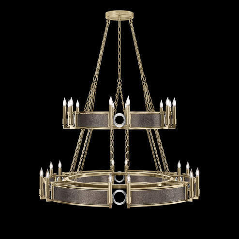 Mirage 24 Light Chandelier in Soft Gold Leaf/Nickel/Pebble (48|100036521)