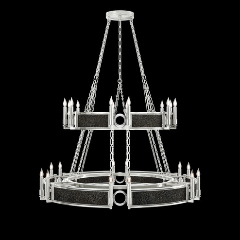 Mirage 24 Light Chandelier in Silver Leaf/Nickel/Black Knight (48|100036423)