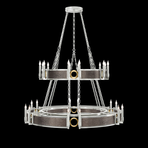 Mirage 24 Light Chandelier in Silver Leaf/Brass/Pebble (48|100036411)