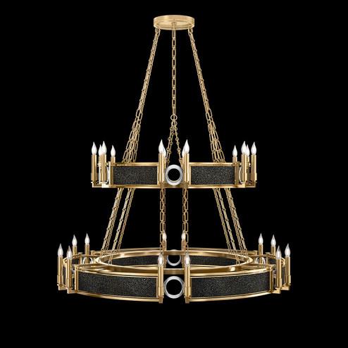 Mirage 24 Light Chandelier in Gold Leaf/Nickel/Black Knight (48|100036323)