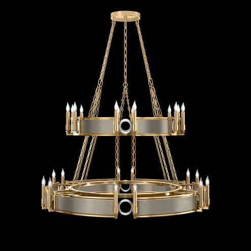 Mirage 24 Light Chandelier in Gold Leaf/Nickel/Coco (48|100036322)