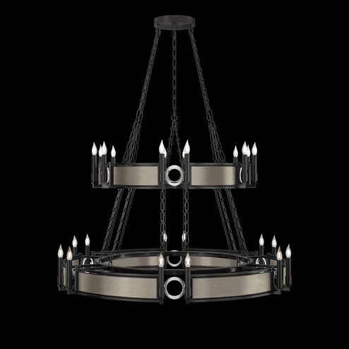Mirage 24 Light Chandelier in Black Iron/Nickel/Coco (48|100036122)