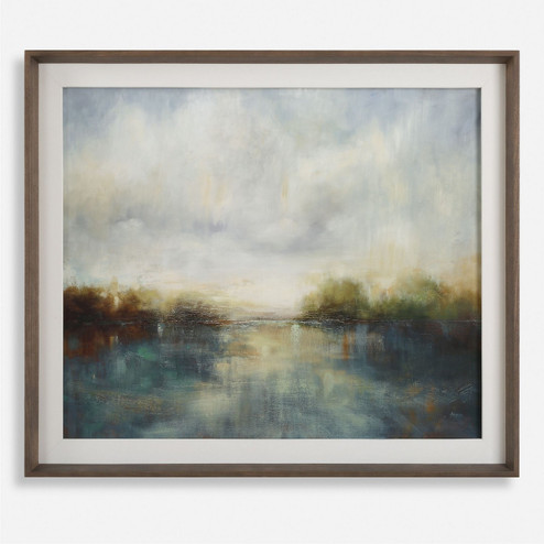 Blue Reverie Framed Print in Aged Walnut (52|32352)
