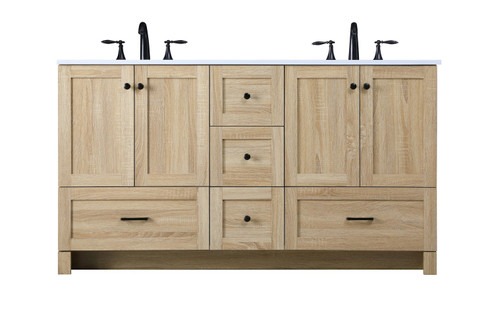 Soma Double Bathroom Vanity in Mango Wood (173|VF2860DMW)