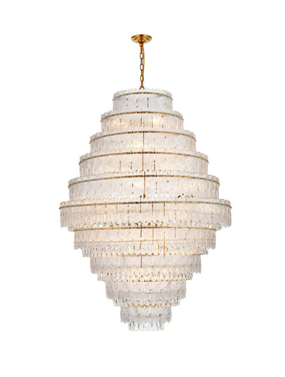 Emilia 33 Light Chandelier in Satin Gold and Clear (173|1780D42SG)