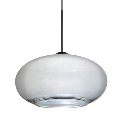 Besa Brio 7 Pendant One Light Pendant in Black (74|1XC2492SFBK)
