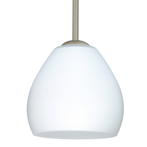 Besa Bolla Stem Pendant LED Pendant in Satin Nickel (74|1TT412207LEDSN)