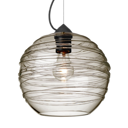 Besa Wave 10 Pendant One Light Pendant in Black (74|1KX462702BK)