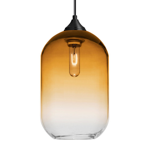 Besa Omega 12 Pendant One Light Pendant in Black (74|1JTOMEGA12AMBK)