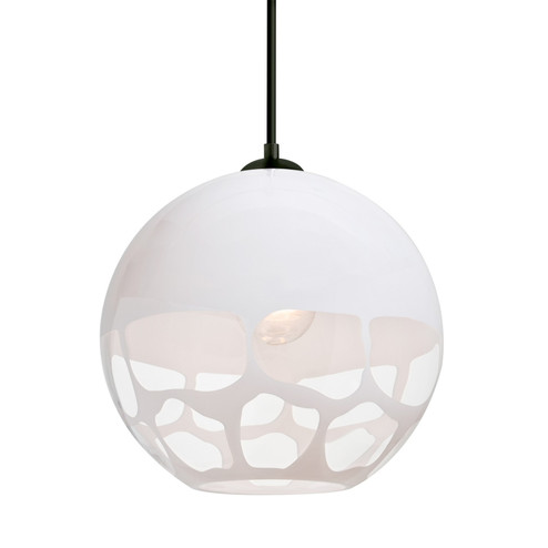 Besa Rocky Pendant One Light Pendant in Black (74|1JCROCKYWHBK)