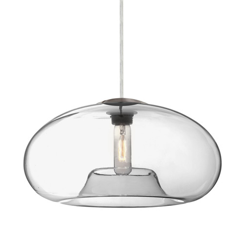 Besa Bana 15 Pendant One Light Pendant in Satin Nickel (74|1JCBANA15CLSN)