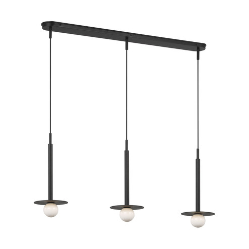 Nodes Three Light Linear Pendant in Midnight Black (454|KC1143MBK)