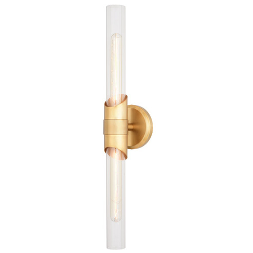 Webster Two Light Wall Sconce in Natural Brass (63|W0464)