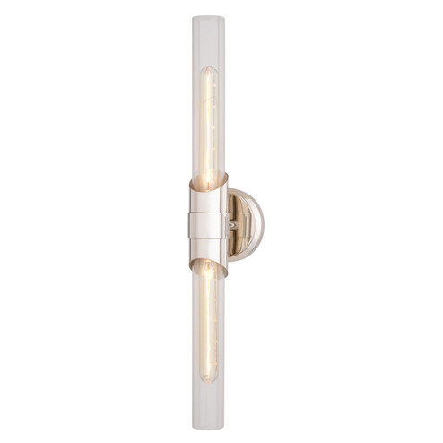 Webster Two Light Wall Sconce in Polished Nickel (63|W0463)