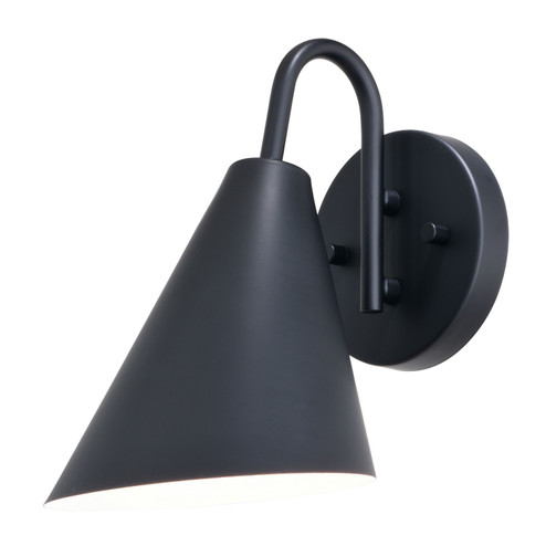 Hanson One Light Outdoor Wall Mount in Matte Black/White (63|T0740)