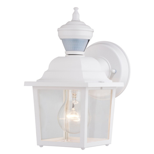 Bedford One Light Outdoor Motion Sensor Wall Light in Textured White (63|T0733)