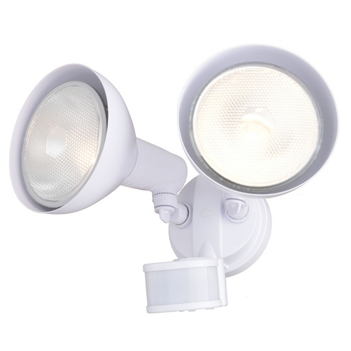 Outdoor Security Two Light Outdoor Motion Sensor Security Flood Light in White (63|T0696)