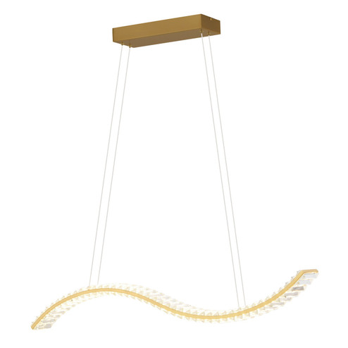 Edgewater LED Linear Chandelier in Gilded Brass (63|P0428)