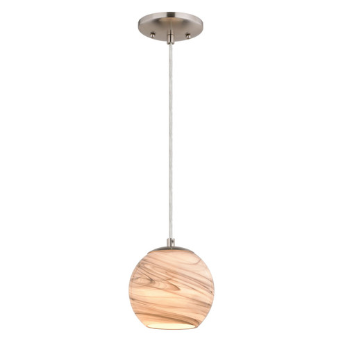 Milano One Light Mini Pendant in Satin Nickel (63|P0408)