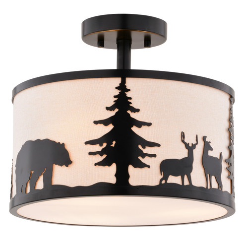 Acadia Three Light Semi-Flush Mount in Bronze (63|C0313)