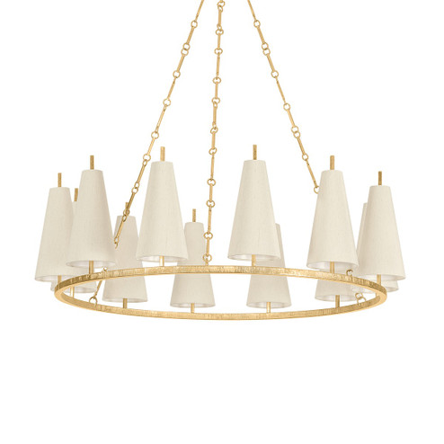 Tirana 12 Light Chandelier in Vintage Gold Leaf (68|48042VGL)
