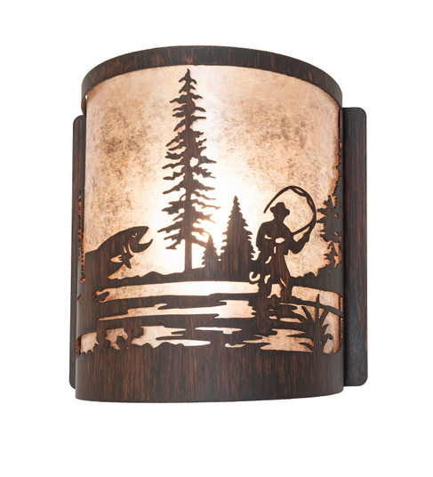 Fly Fishing One Light Wall Sconce in Driftwood Brown (57|277545)