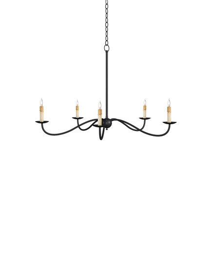 Saxon Five Light Chandelier in Zanzibar Black (142|90001257)
