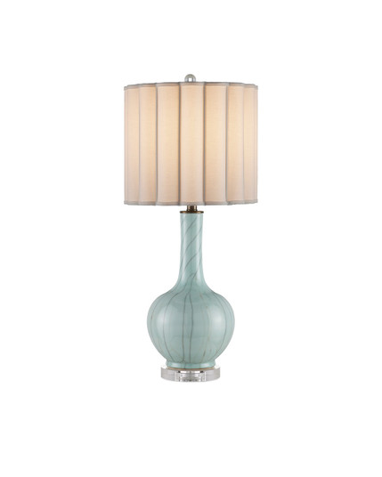 Celadon One Light Table Lamp in Celadon Crackle/Clear/Antique Brass (142|60000976)
