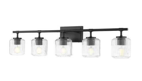 Landon Five Light Vanity in Matte Black (224|75155VMB)